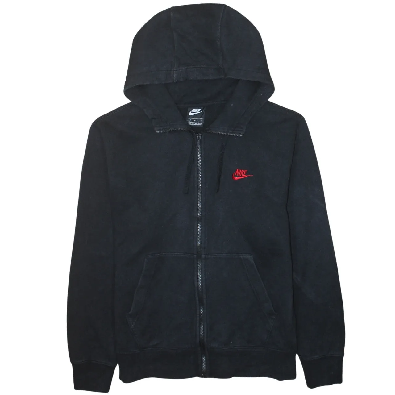 Nike 90's Swoosh Full Zip Up Hoodie Medium Black sold by Vintage Club