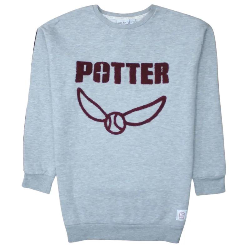 Harry Potter 90's Potter Crew Neck Sweatshirt Small Grey made by Vintage Club