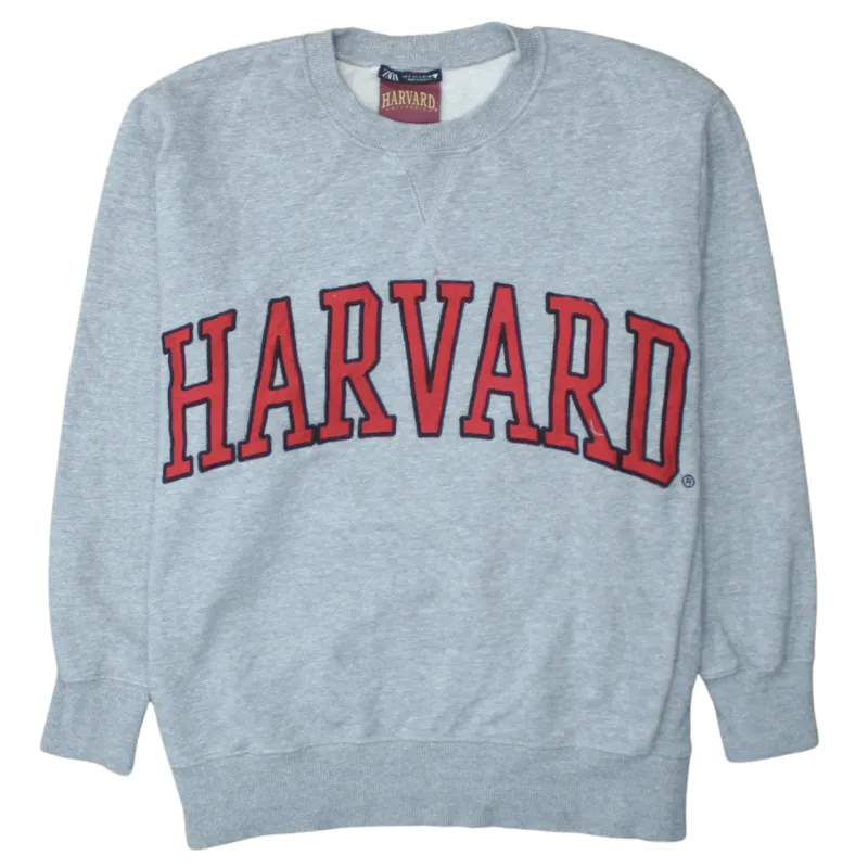 Zara 90's Hardvard Crew Neck Sweatshirt Small Grey sold by Vintage Club