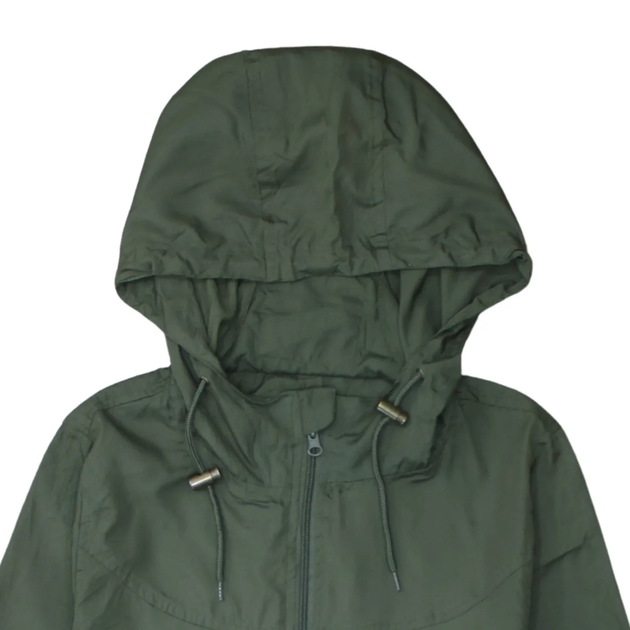 Retro 90's Hooded Full Zip Up Windbreaker Small Green sold by Vintage Club product image thumbnail 3