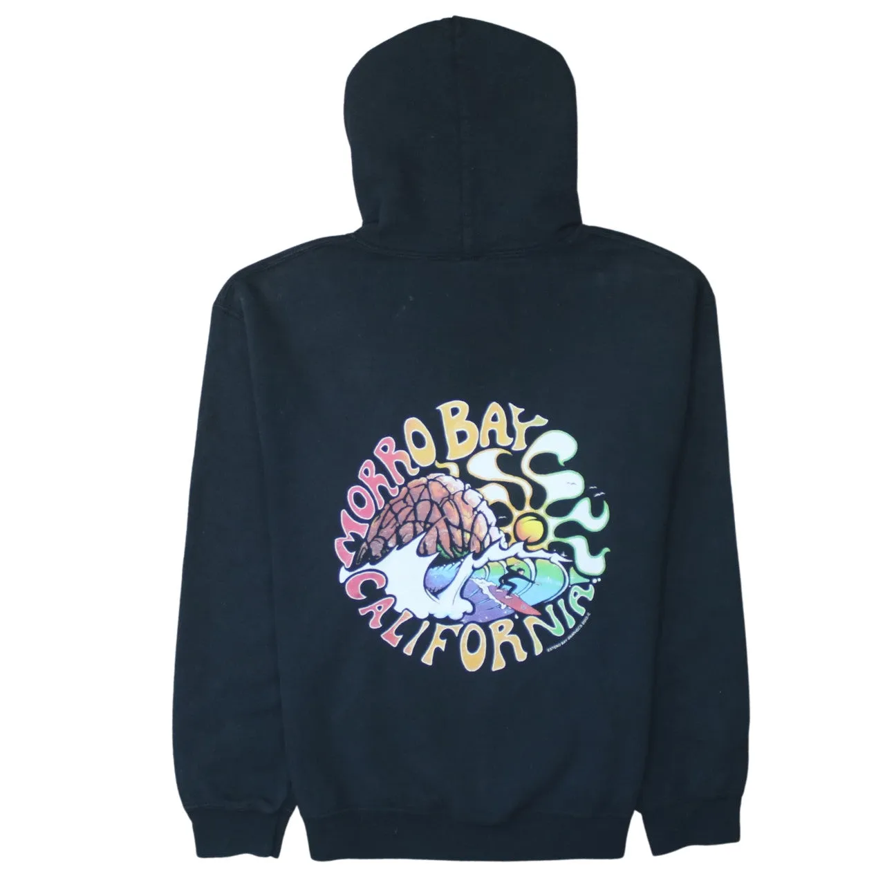 Retro 90's Drawstring Pockets Pullover Hoodie XSmall Black sold by Vintage Club product image thumbnail 2