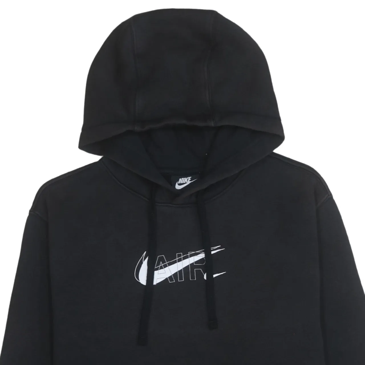 Nike 90's Center Middle Swoosh Pullover Hoodie Medium Black sold by Vintage Club product image thumbnail 3