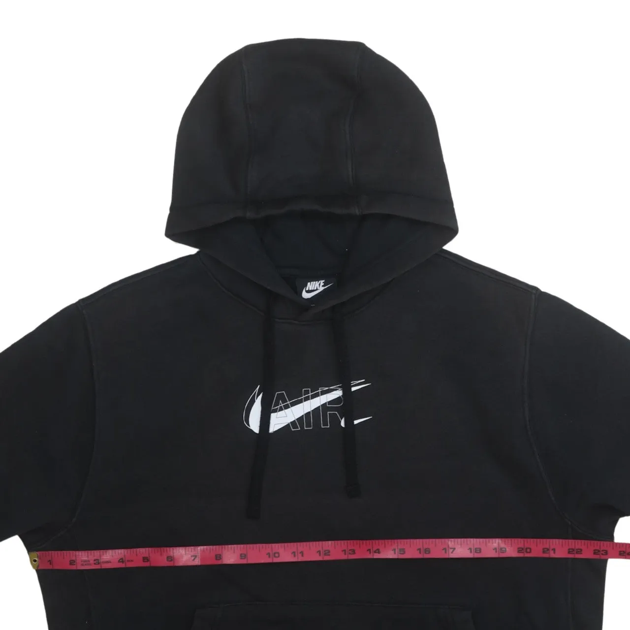 Nike 90's Center Middle Swoosh Pullover Hoodie Medium Black sold by Vintage Club product image thumbnail 5