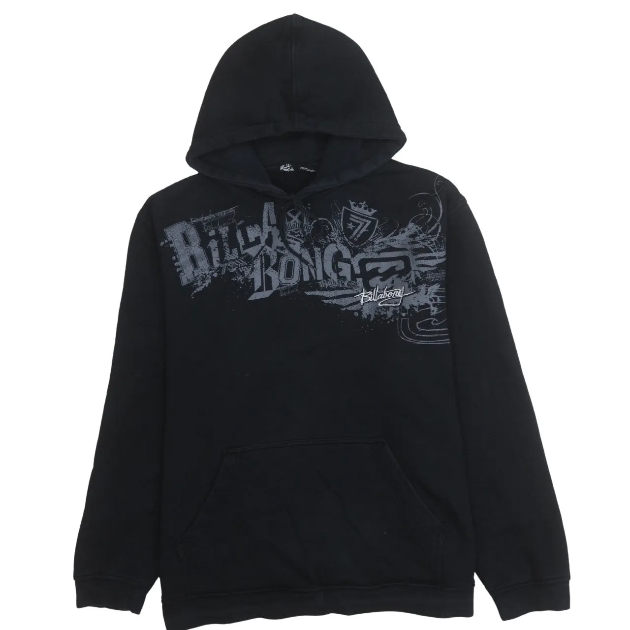 Billabong 90's Spellout Pullover Hoodie XLarge Black sold by Vintage Club