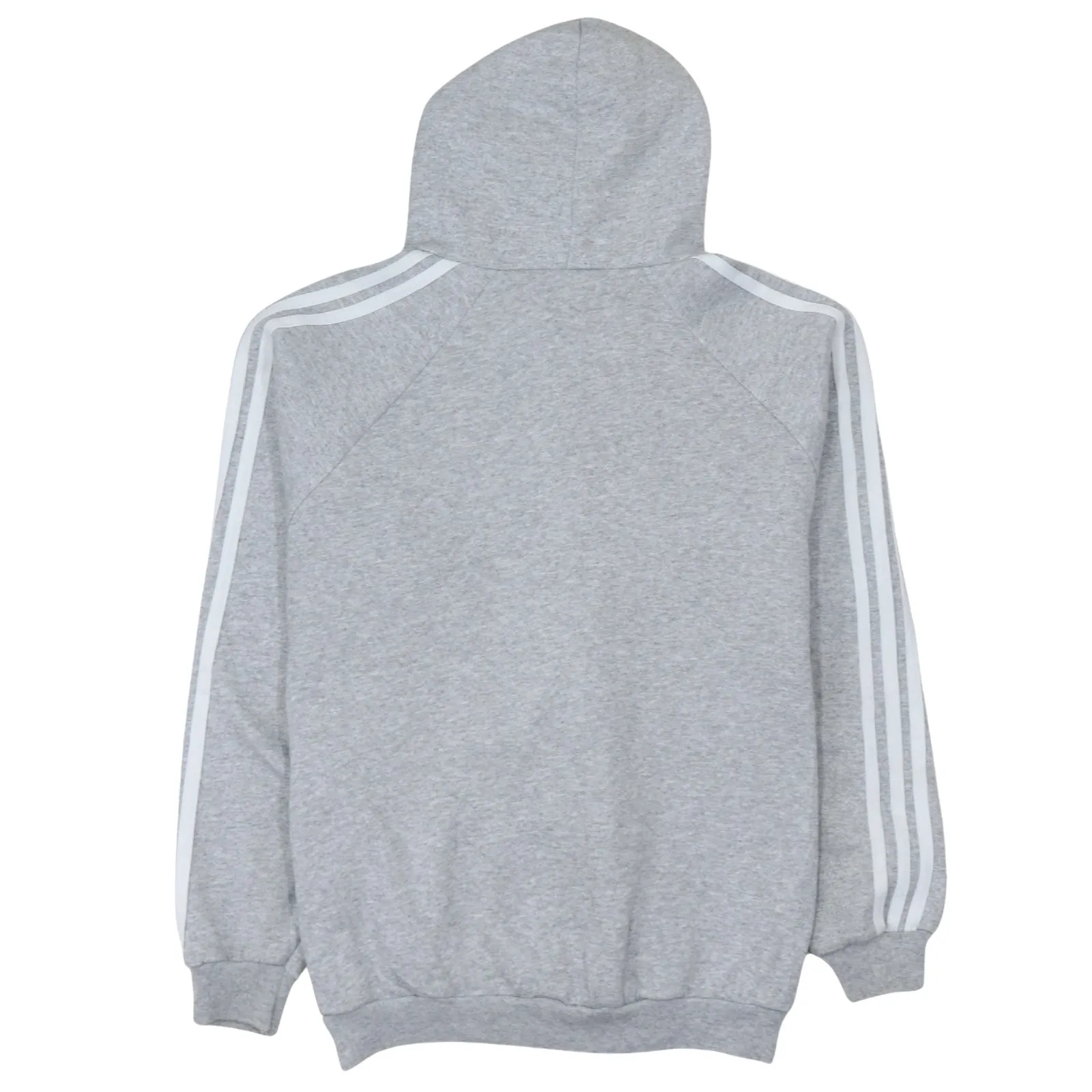 Adidas 90's Striped Sleeve Full Zip Up Hoodie Medium Grey sold by Vintage Club product image thumbnail 2