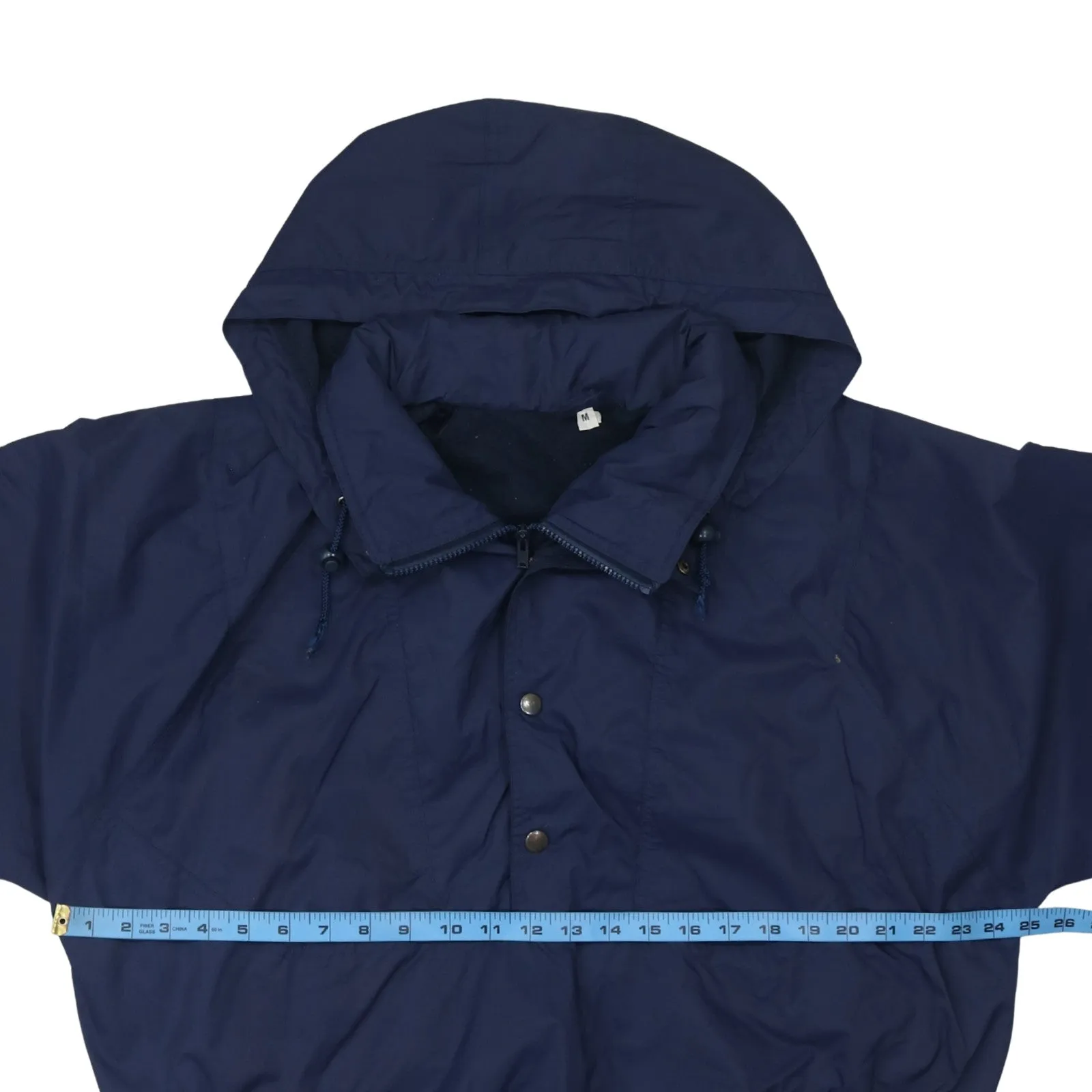 Retro 90's Hooded Half Zip Windbreaker Medium Navy Blue sold by Vintage Club product image thumbnail 5