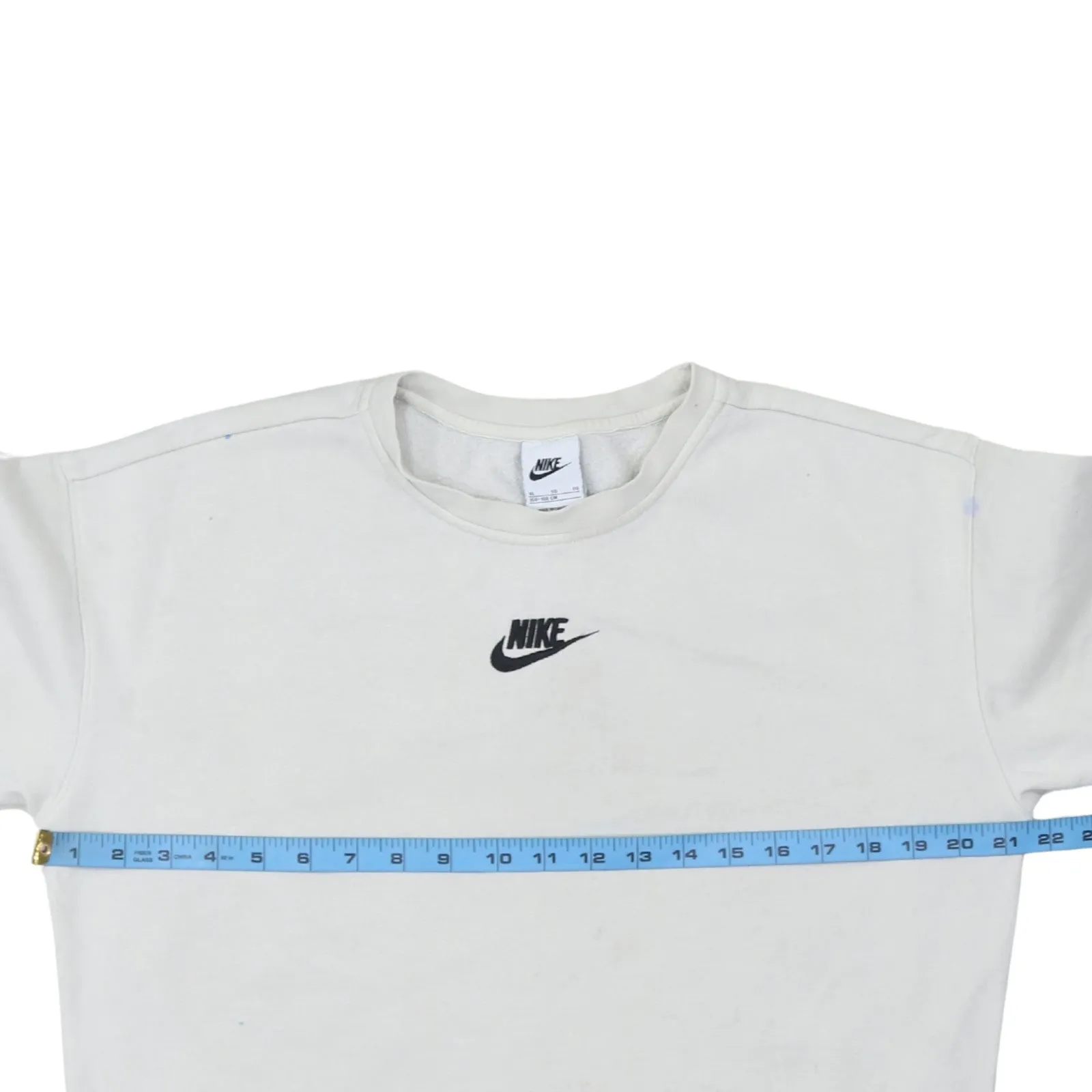 Nike 90's Center Middle Swoosh Crew Neck Sweatshirt XLarge Beige Cream sold by Vintage Club product image thumbnail 5