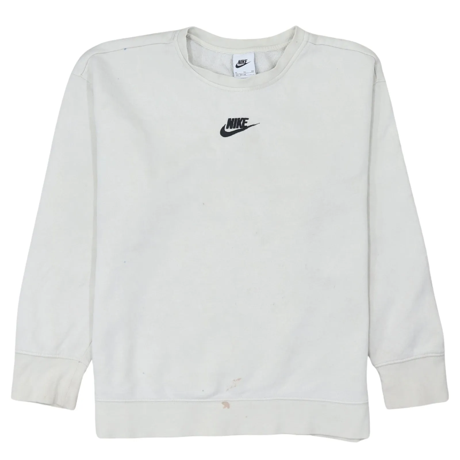 Nike 90's Center Middle Swoosh Crew Neck Sweatshirt XLarge Beige Cream sold by Vintage Club