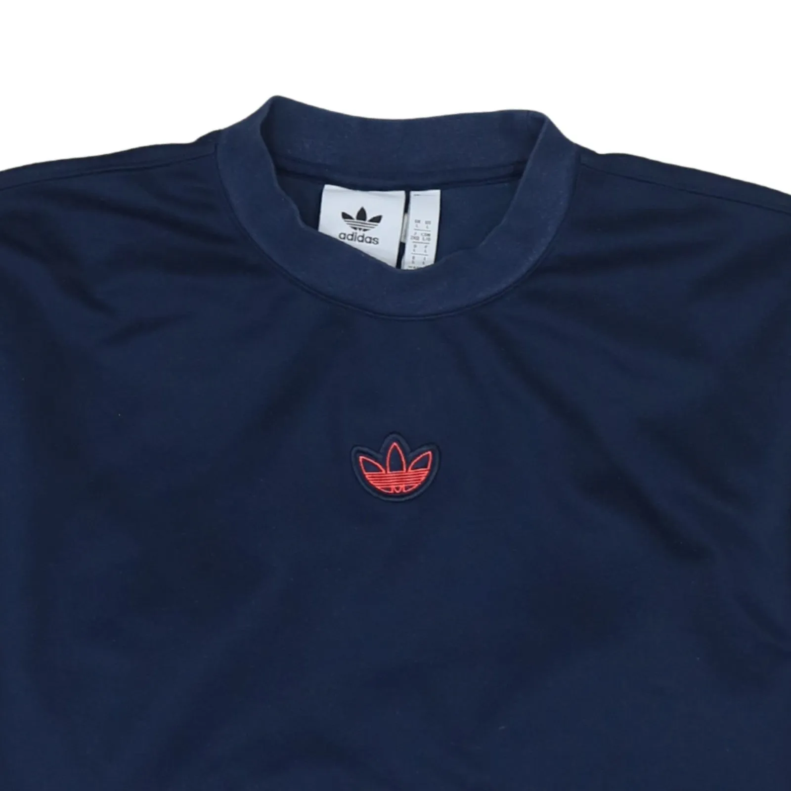 Adidas 90's Striped Sleeve Crew Neck Sweatshirt Large Navy Blue sold by Vintage Club product image thumbnail 3