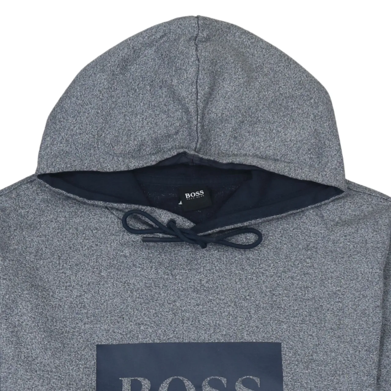 HUGO BOSS 90's Spellout Pullover Hoodie Large Grey sold by Vintage Club product image thumbnail 3