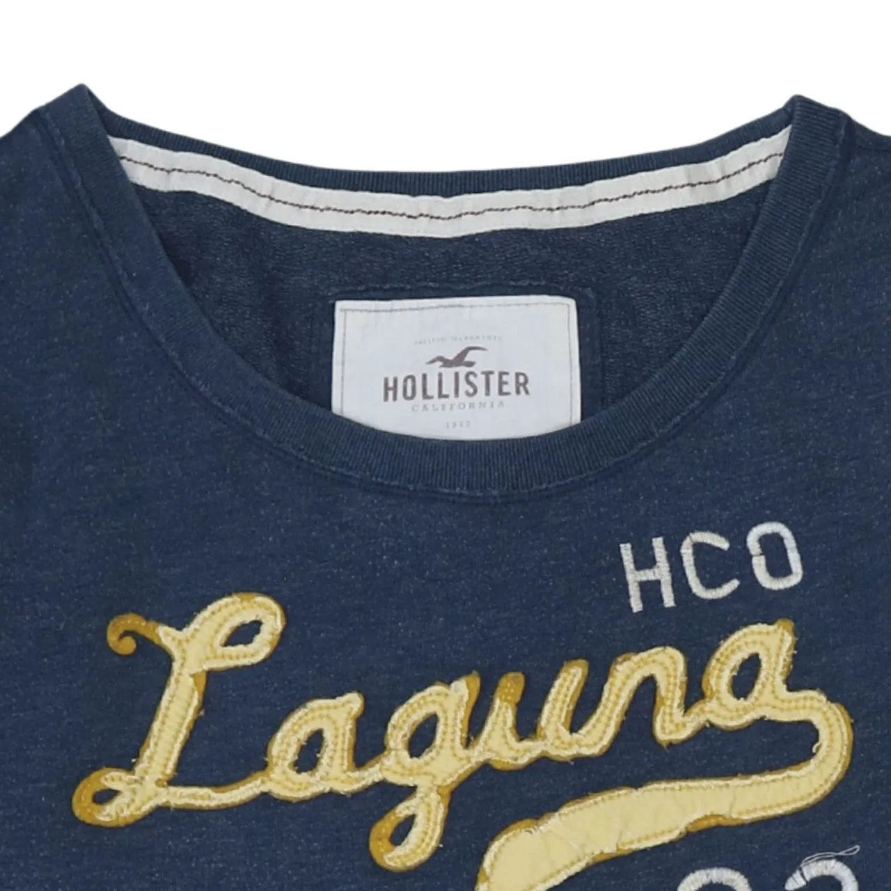 Hollister 90's Laguna Crew Neck Sweatshirt Medium Navy Blue sold by Vintage Club product image thumbnail 3