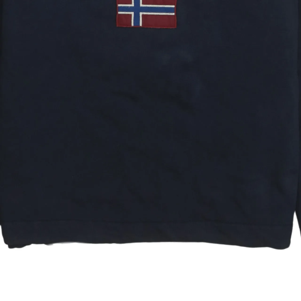 Napapijri 90's Spellout Quarter Zip Sweatshirt Small Navy Blue sold by Vintage Club product image thumbnail 4