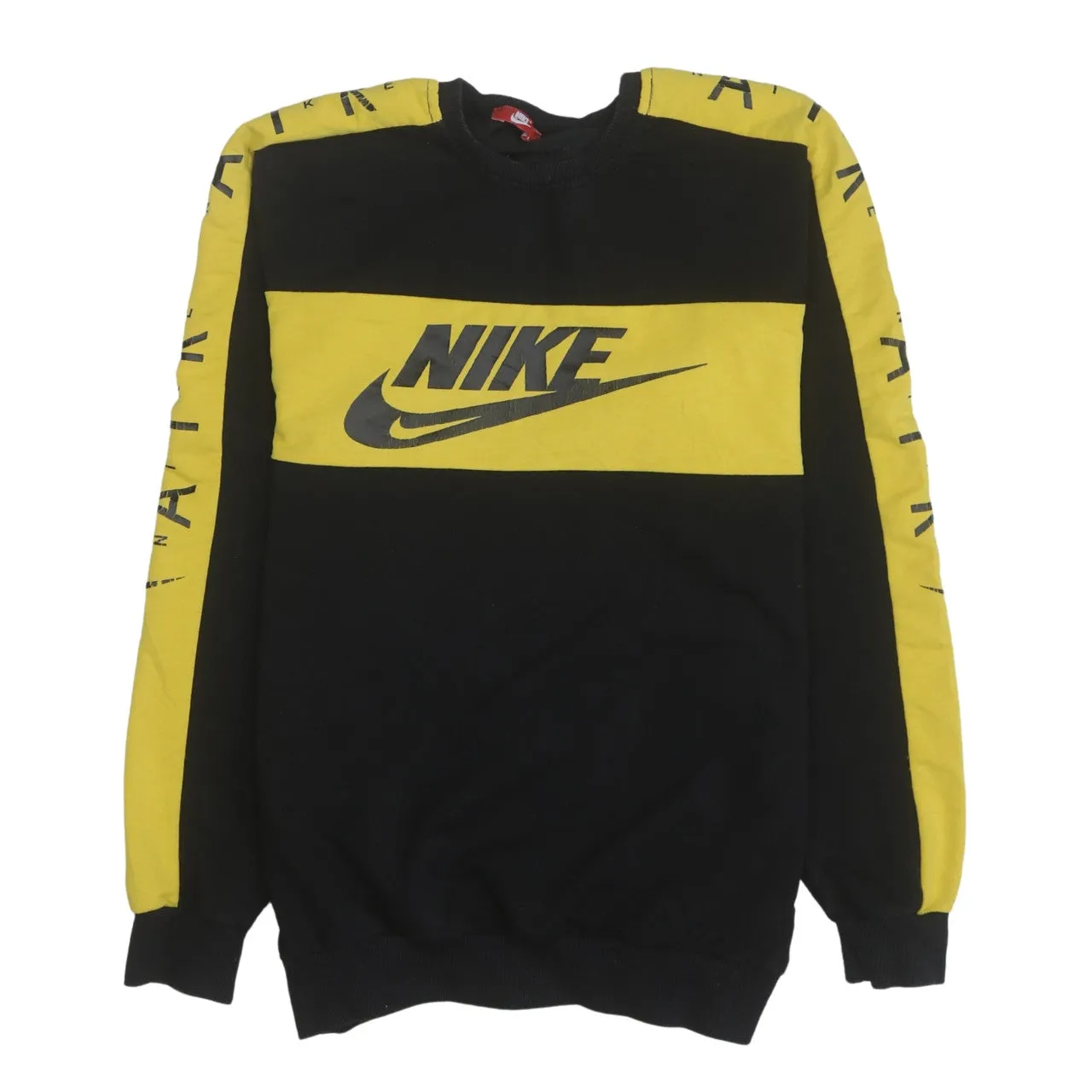 Nike 90's Center Middle Swoosh Crew Neck Sweatshirt Large Black sold by Vintage Club