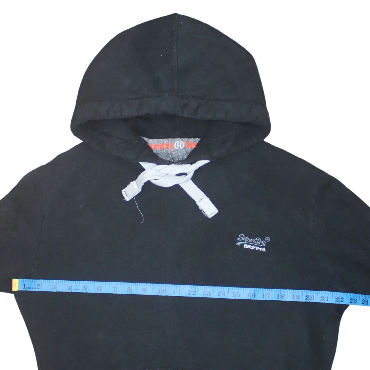 Super Dry 90's Drawstring Pockets Pullover Hoodie Small Black sold by Vintage Club product image thumbnail 5