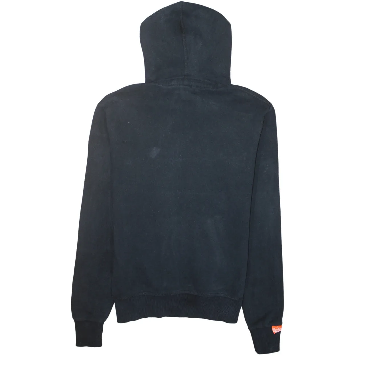 Super Dry 90's Drawstring Pockets Pullover Hoodie Small Black sold by Vintage Club product image thumbnail 2