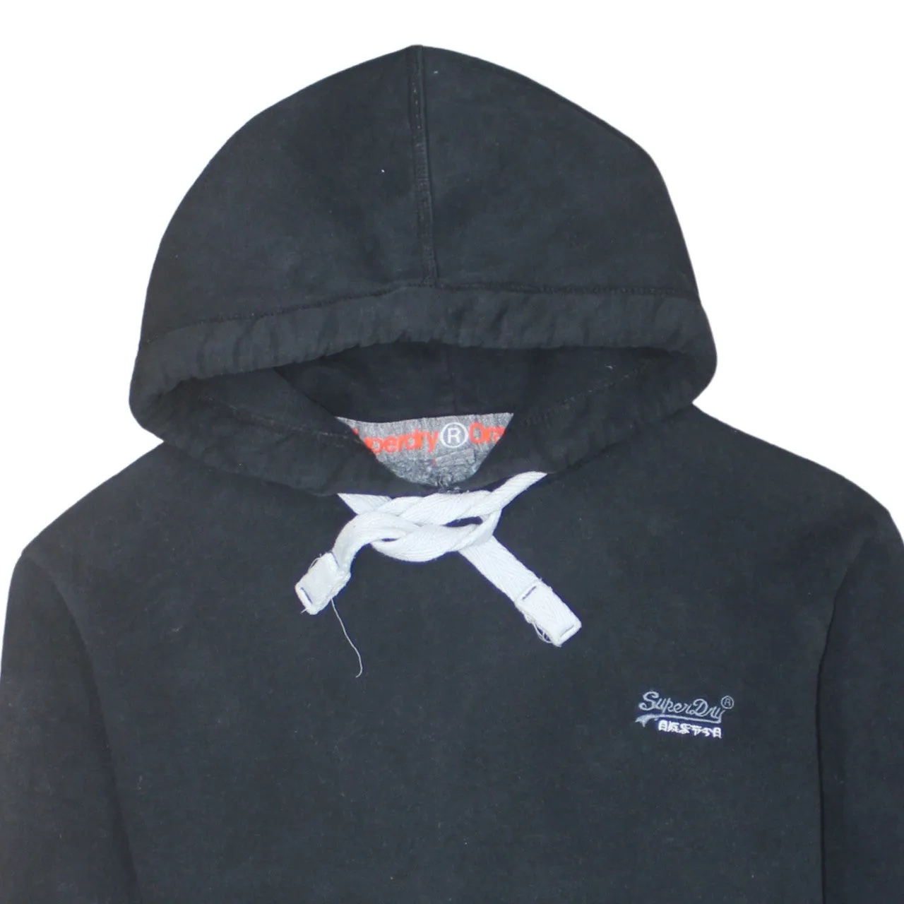 Super Dry 90's Drawstring Pockets Pullover Hoodie Small Black sold by Vintage Club product image thumbnail 3