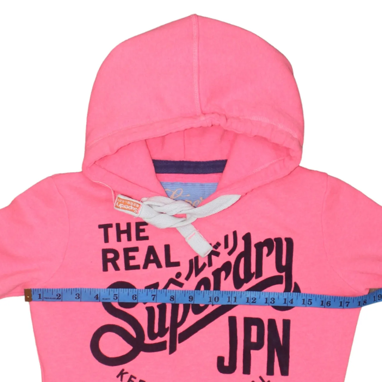 Super Dry 90's Spellout Pullover Hoodie XXSmall Pink sold by Vintage Club product image thumbnail 5
