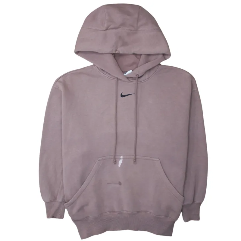 Nike 90's Center Middle Swoosh Pullover Hoodie Small Brown sold by Vintage Club