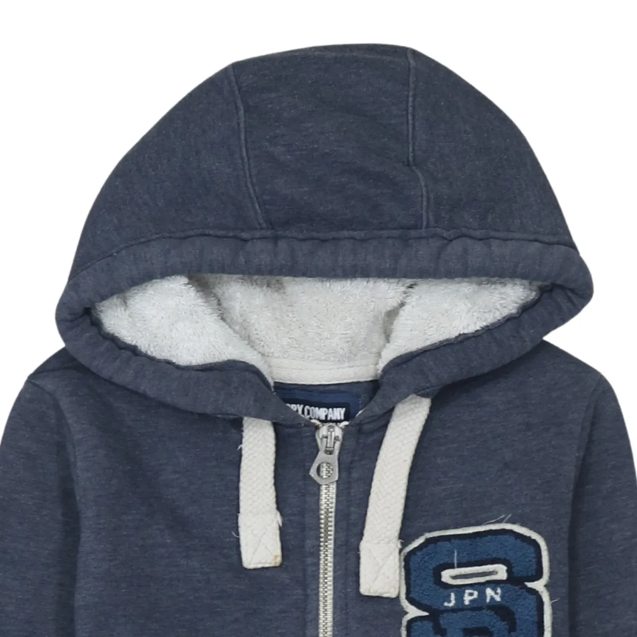Super Dry 90's Lightweight Full Zip Up Hoodie Small Navy Blue sold by Vintage Club product image thumbnail 3