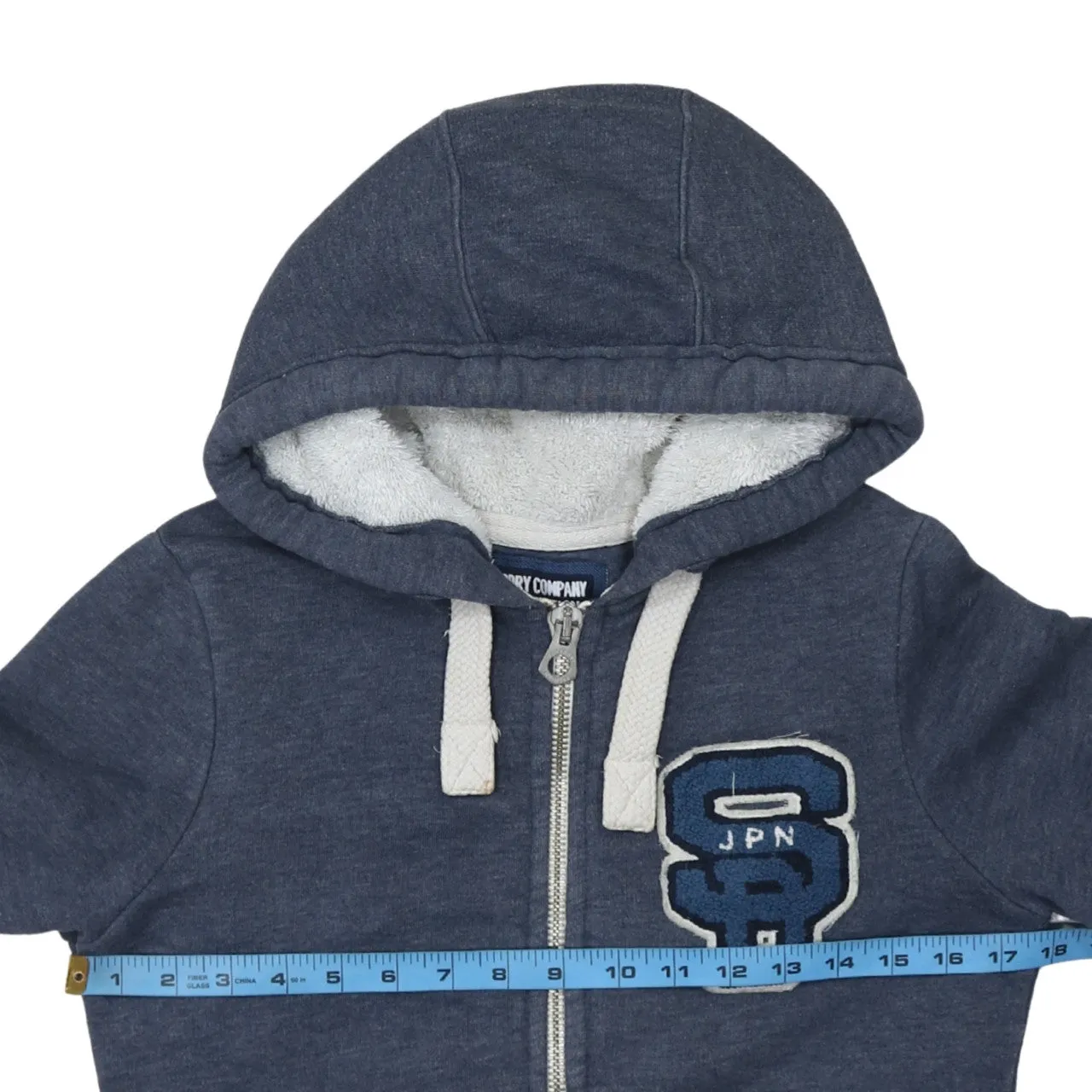Super Dry 90's Lightweight Full Zip Up Hoodie Small Navy Blue sold by Vintage Club product image thumbnail 5