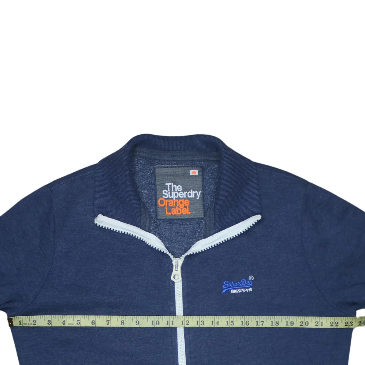 Super Dry 90's Lightweight Full Zip Up Sweatshirt Large Navy Blue sold by Vintage Club product image thumbnail 5