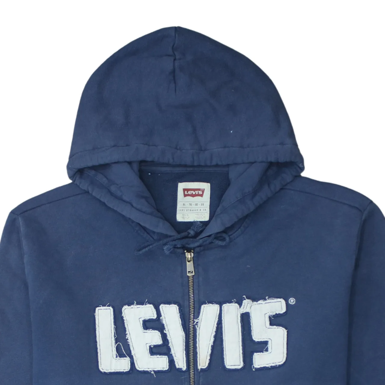 Levi's 90's Spellout Full Zip Up Hoodie XLarge Navy Blue sold by Vintage Club product image thumbnail 3