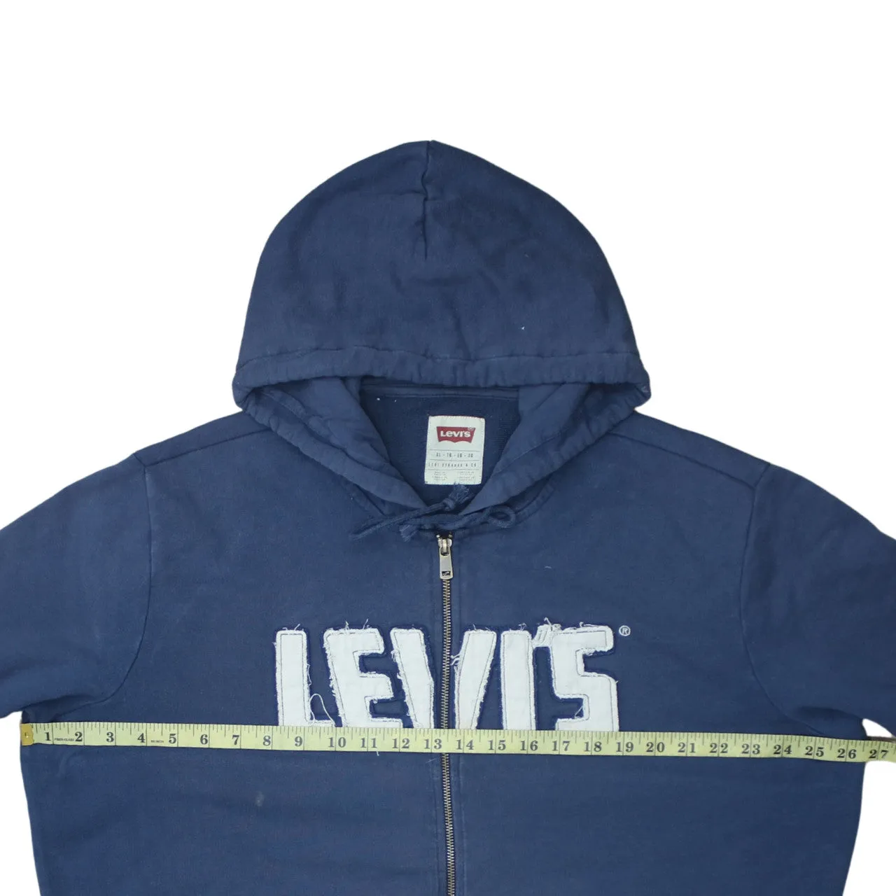 Levi's 90's Spellout Full Zip Up Hoodie XLarge Navy Blue sold by Vintage Club product image thumbnail 5