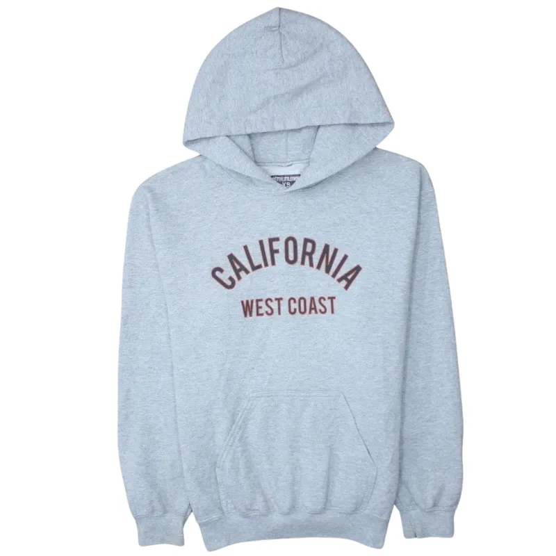 PrettyLittle Thing 90's California West Coast Pullover Hoodie XSmall Grey made by Pretty Little Thing