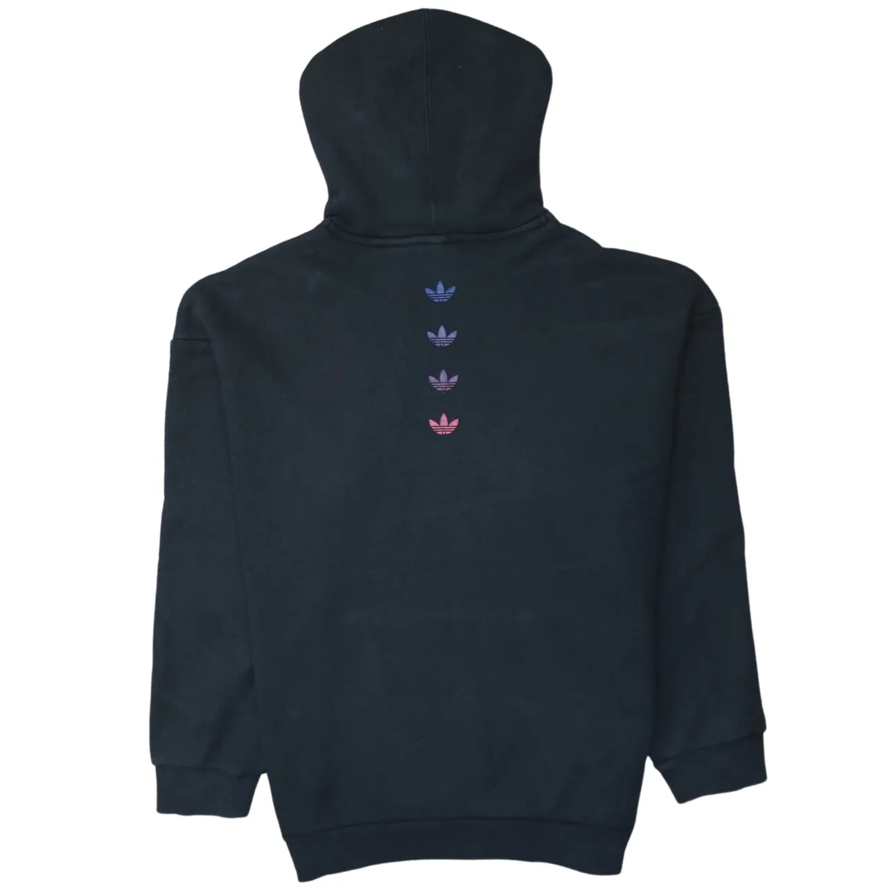 Adidas 90's Drawstring Pockets Pullover Hoodie Large Black sold by Vintage Club product image thumbnail 2