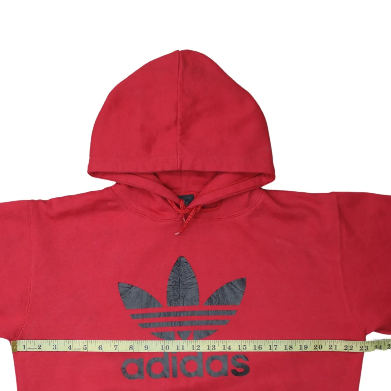 Adidas 90's Spellout Pullover Hoodie Medium Red sold by Vintage Club product image thumbnail 5