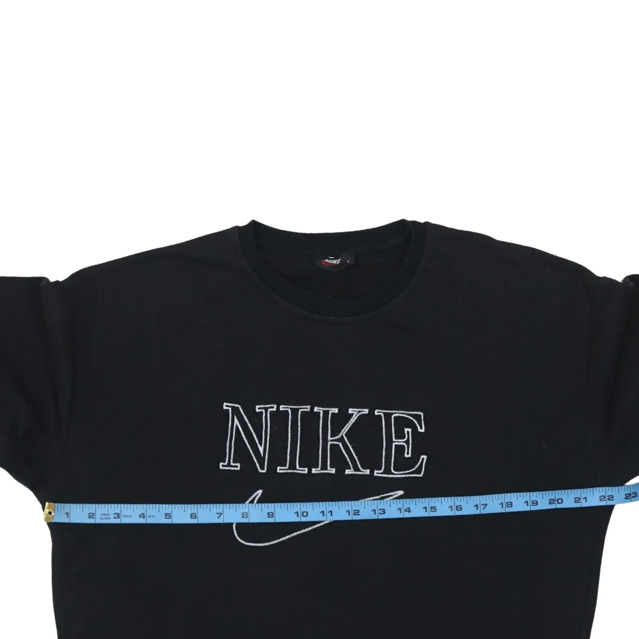 Nike 90's Center Middle Swoosh Crew Neck Sweatshirt Large Black sold by Vintage Club product image thumbnail 5