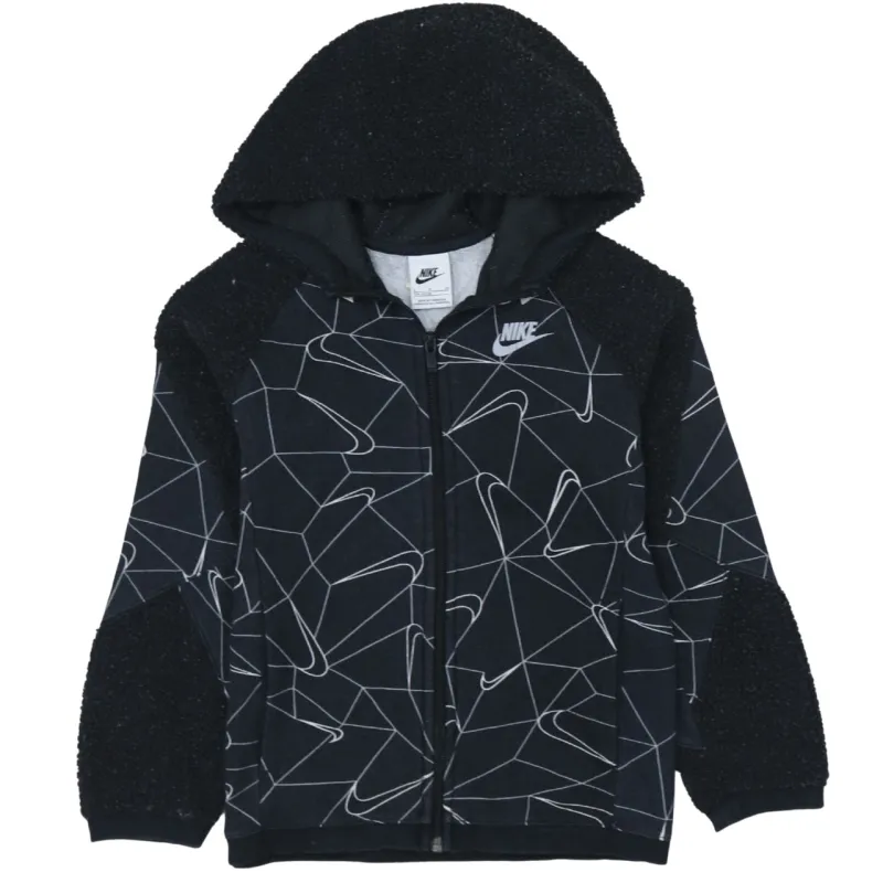 Nike 90's Swoosh Full Zip Up Hoodie Small Black sold by Vintage Club