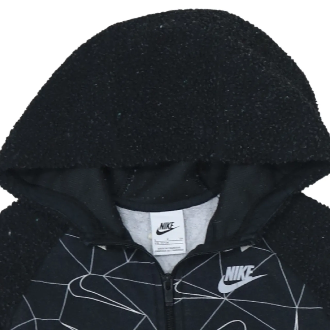 Nike 90's Swoosh Full Zip Up Hoodie Small Black sold by Vintage Club product image thumbnail 3