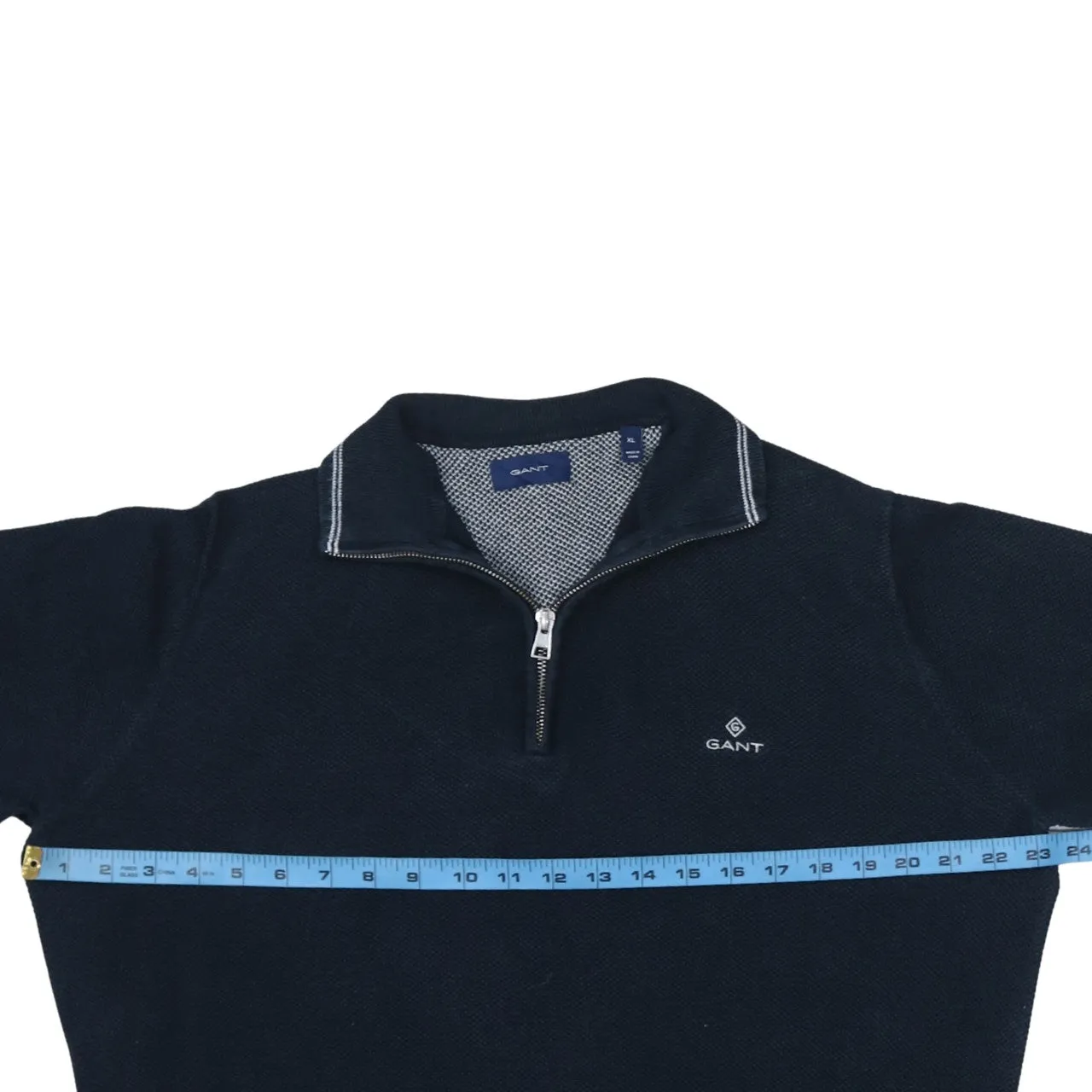 GANT 90's Lightweight Quarter Zip Sweatshirt XLarge Navy Blue sold by Vintage Club product image thumbnail 5