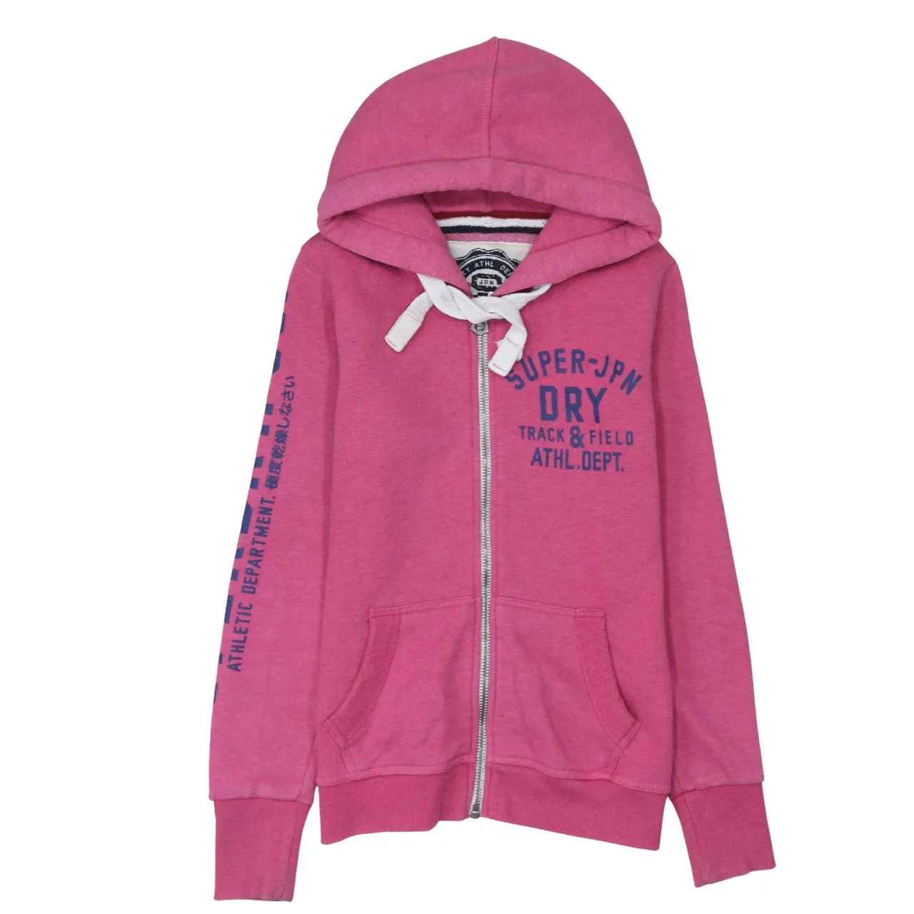 Super Dry 90's Lightweight Full Zip Up Hoodie Small Pink sold by Vintage Club