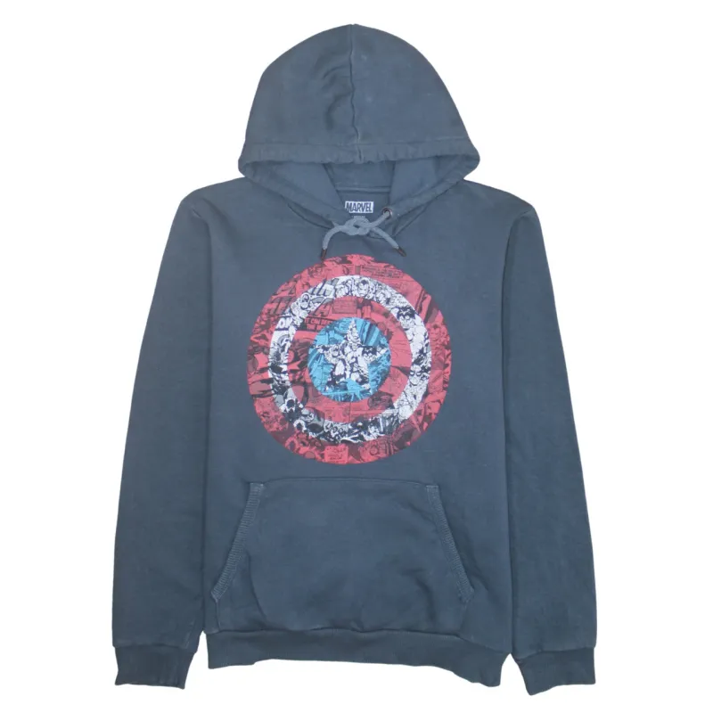 Marvel 90's Drawstring Pockets Pullover Hoodie Large Grey sold by Vintage Club