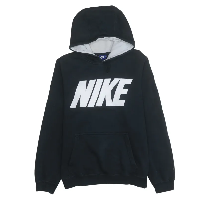 Nike 90's Spellout Pullover Hoodie Small Black made by Nike