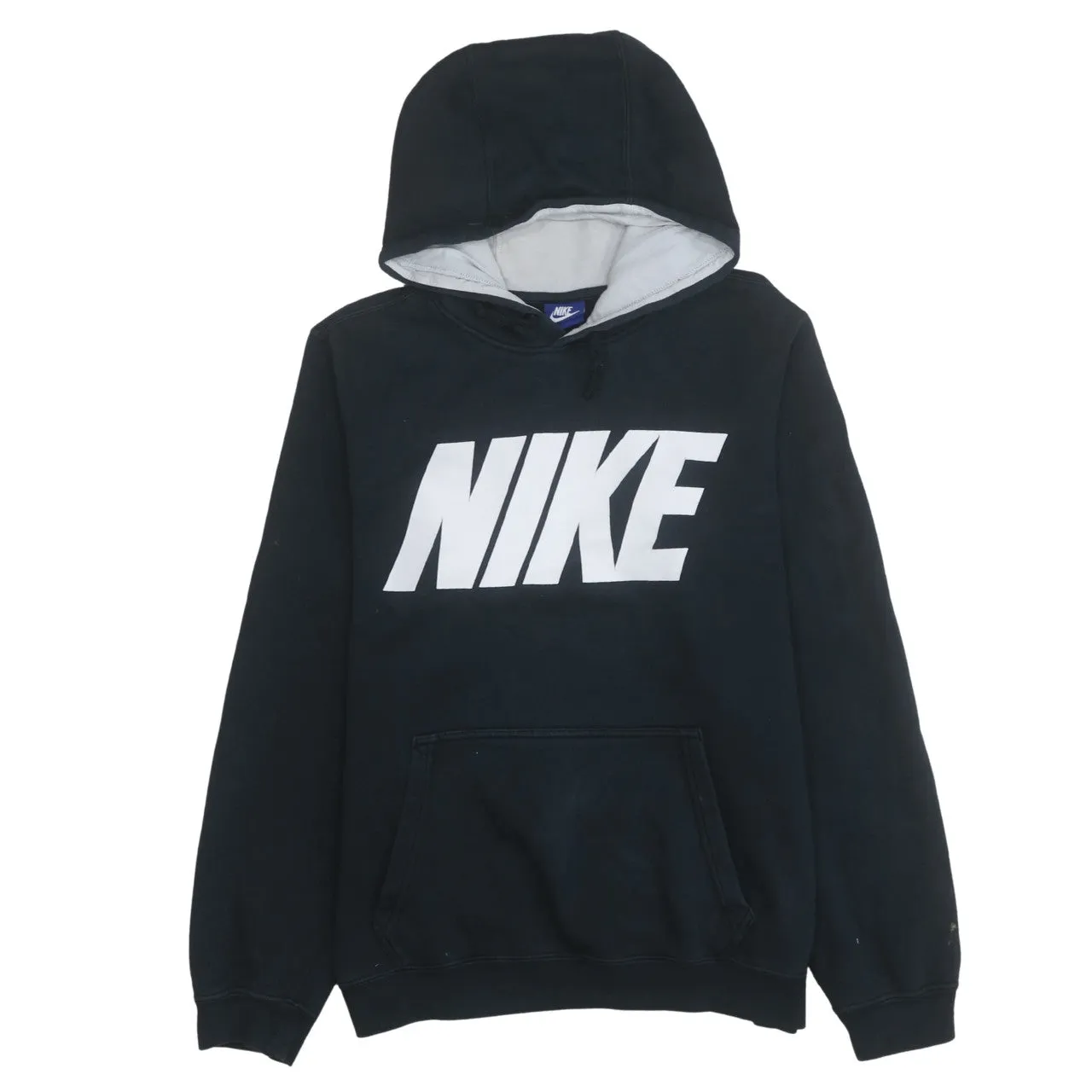 Nike 90's Spellout Pullover Hoodie Small Black sold by Vintage Club