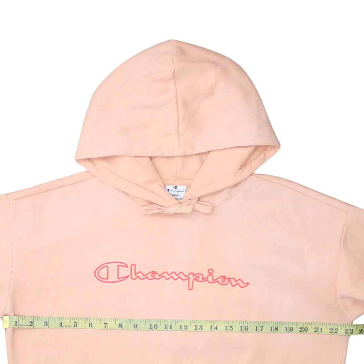 Champion 90's Spellout Pullover Hoodie Large Pink sold by Vintage Club product image thumbnail 5