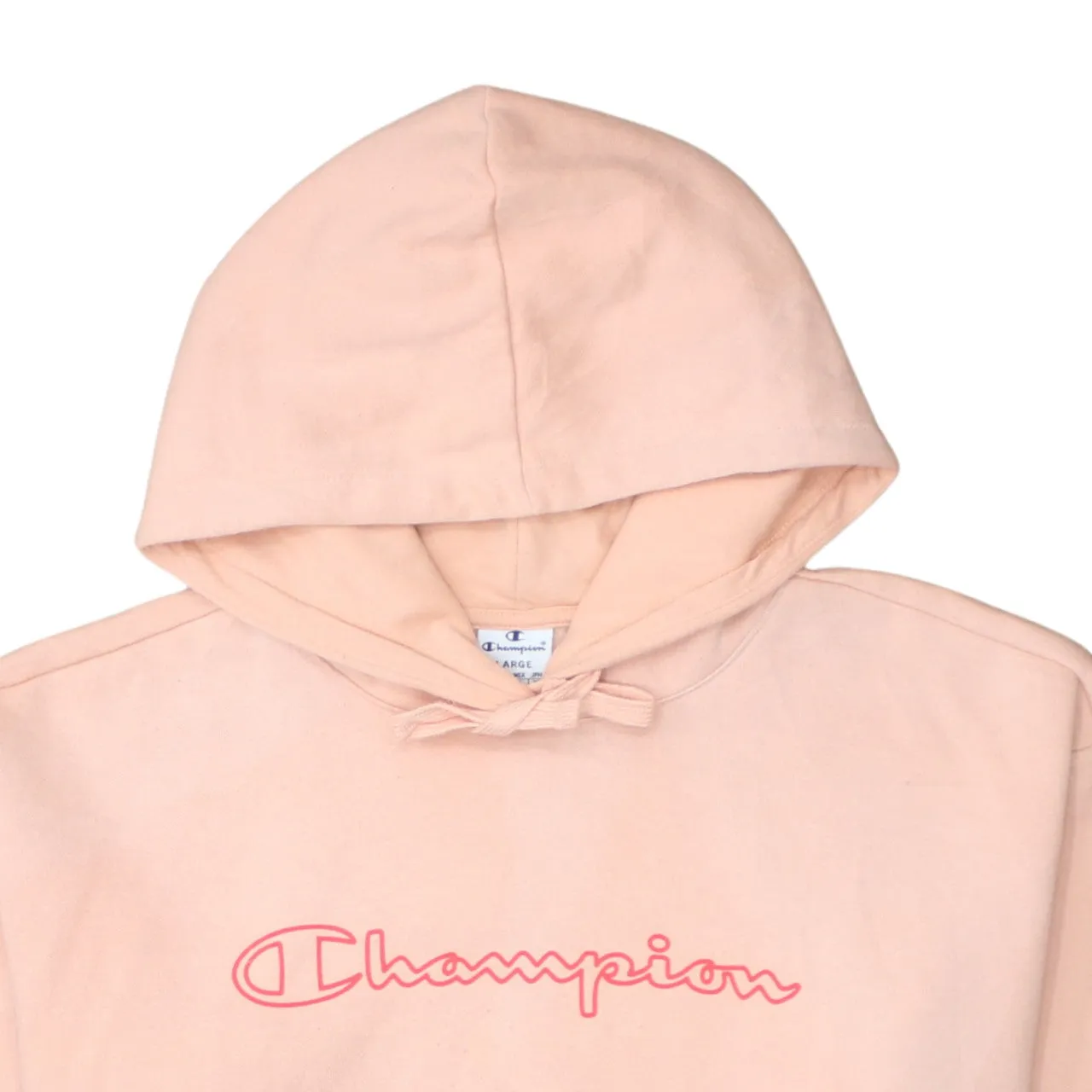 Champion 90's Spellout Pullover Hoodie Large Pink sold by Vintage Club product image thumbnail 3