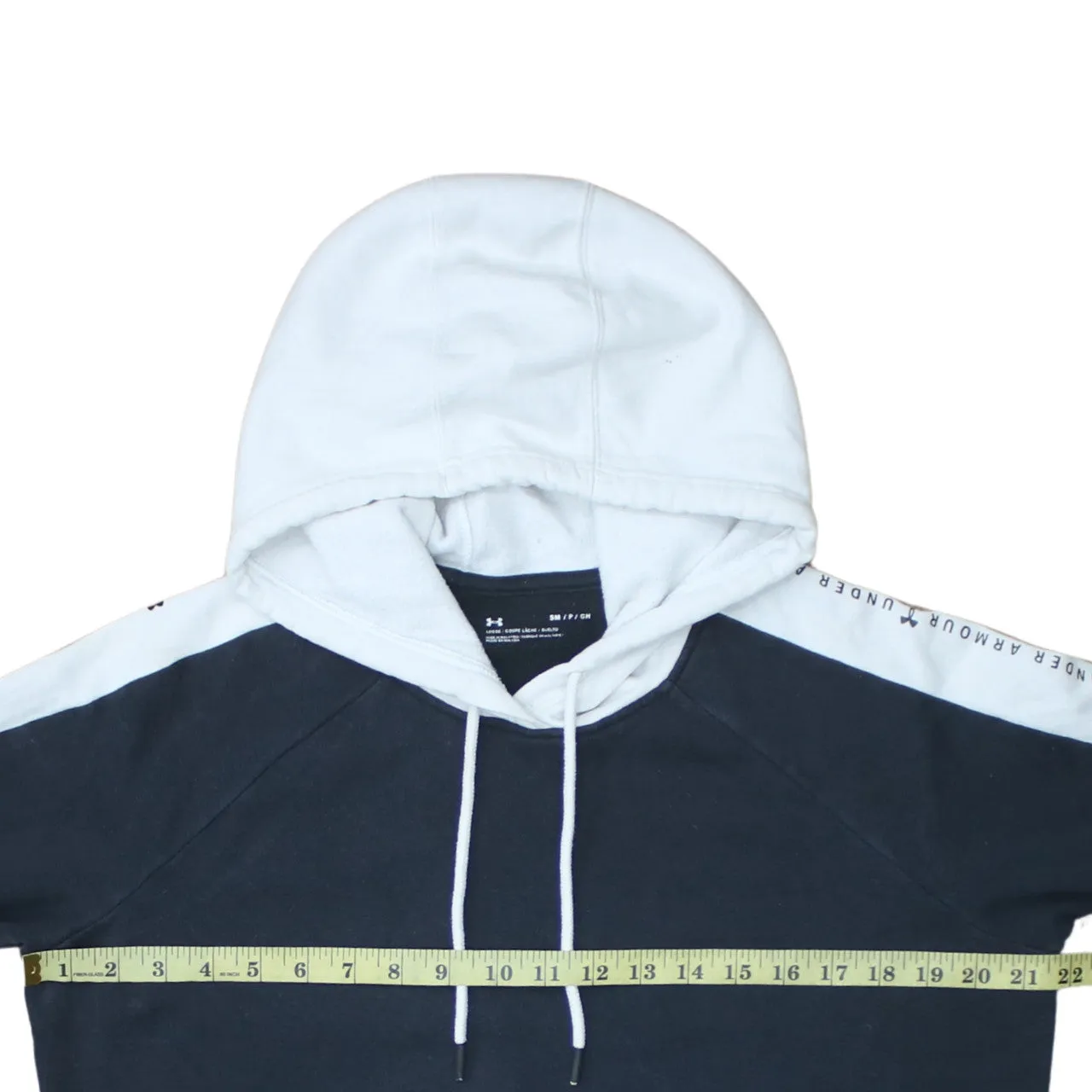 Under Armour 90's Drawstring Pockets Pullover Hoodie Small Black sold by Vintage Club product image thumbnail 5