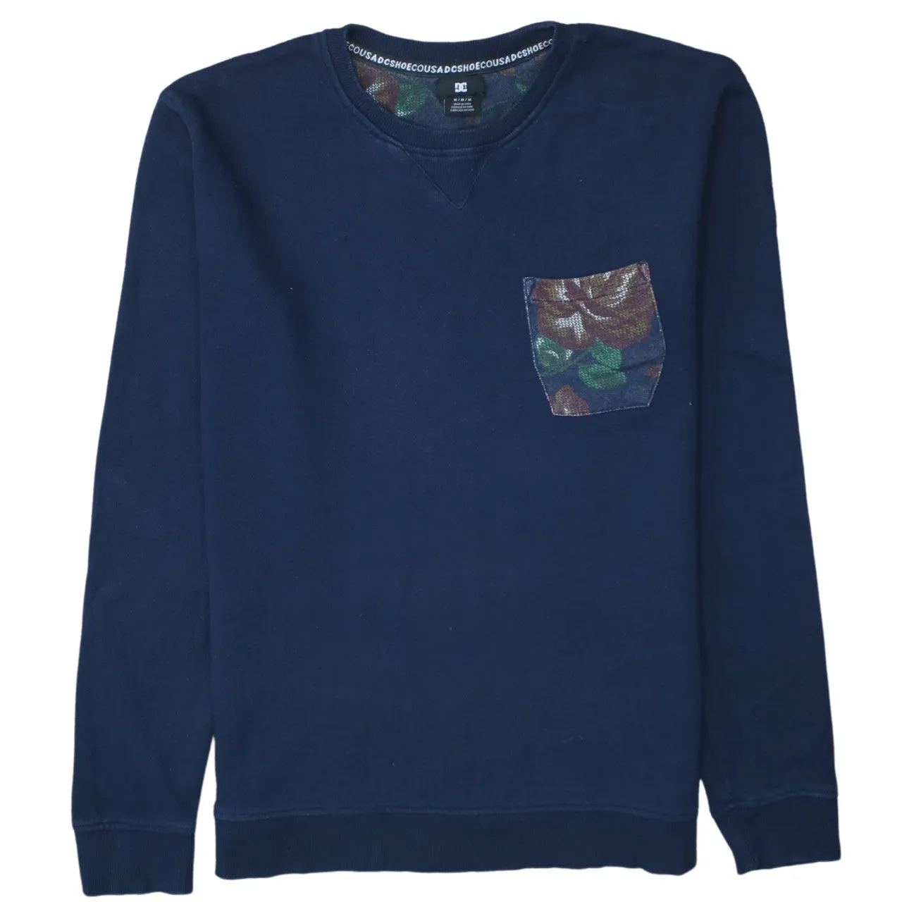 DC 90's Plain Crew Neck Sweatshirt Medium Navy Blue sold by Vintage Club