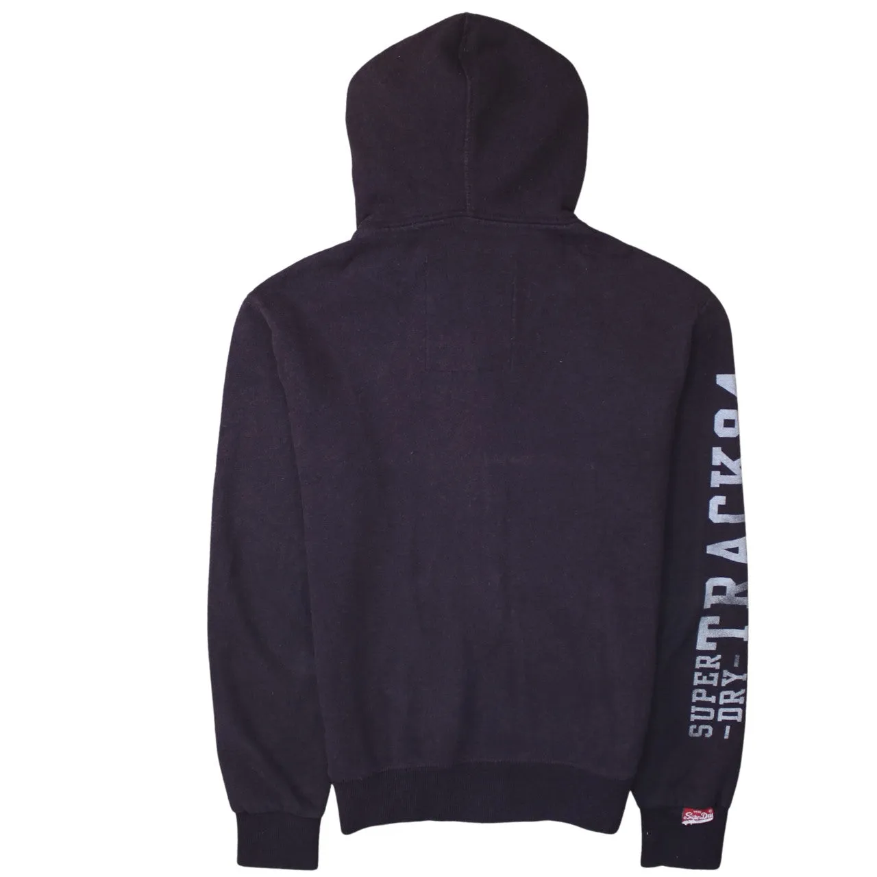 Super Dry 90's Drawstring Pockets Full Zip Up Hoodie Small Burgundy Red sold by Vintage Club product image thumbnail 2