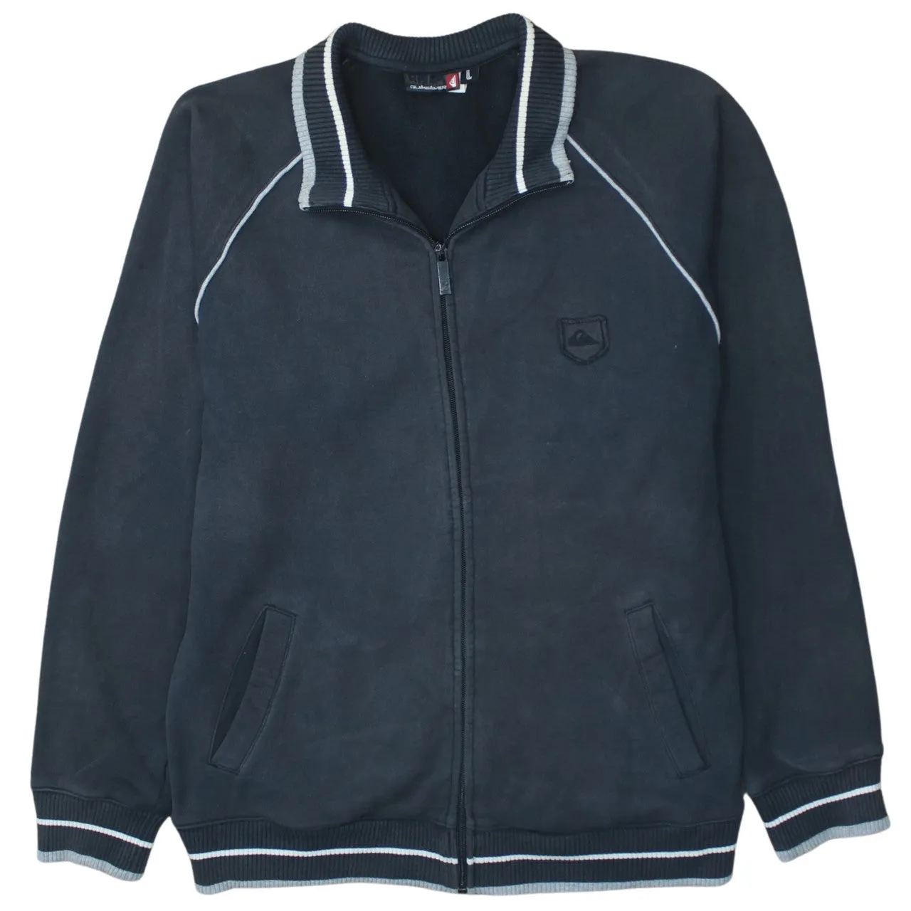 QuikSilver 90's Lightweight Full Zip Up Sweatshirt Large Black sold by Vintage Club