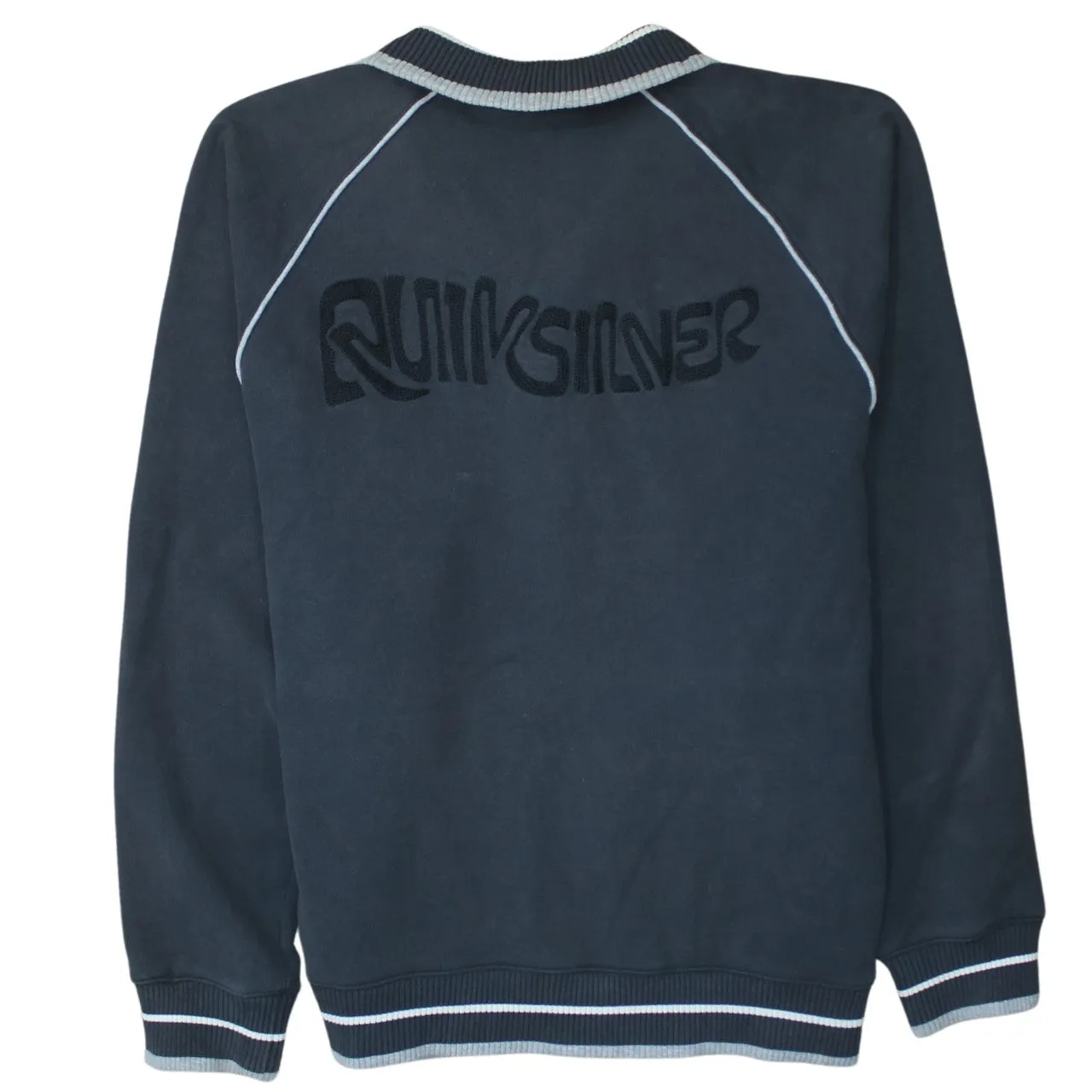 QuikSilver 90's Lightweight Full Zip Up Sweatshirt Large Black sold by Vintage Club product image thumbnail 2