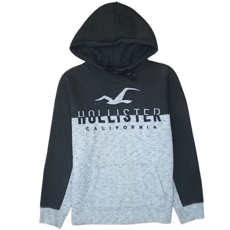 Hollister 90's Spellout Pullover Hoodie Medium Black made by Hollister