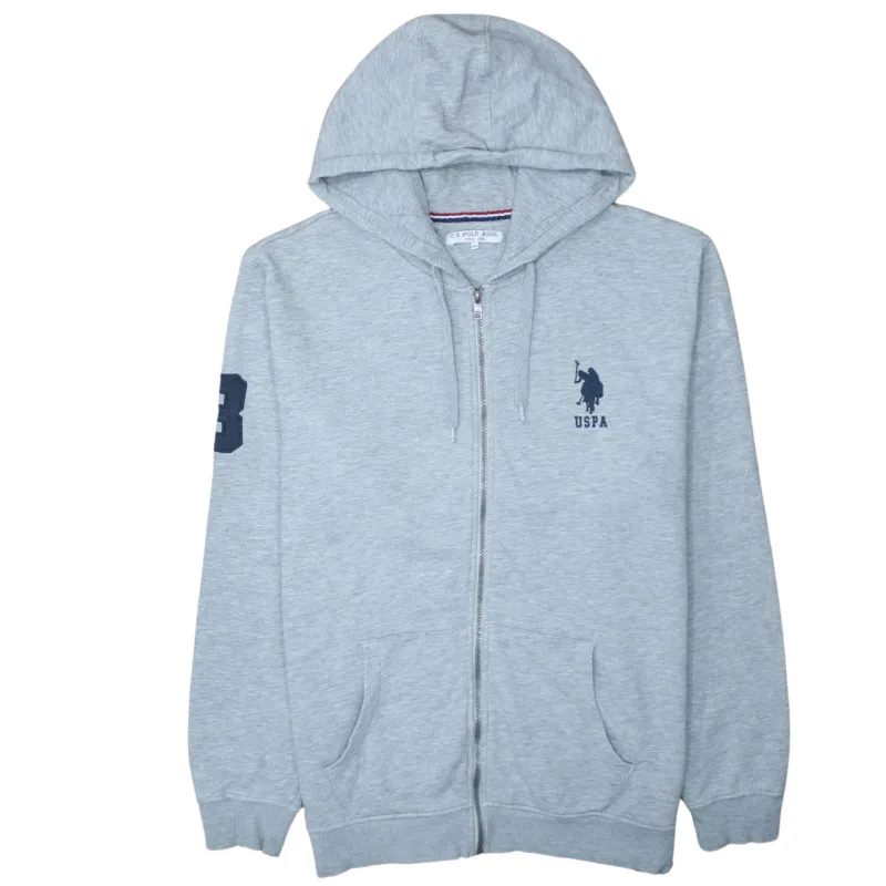 U.S Polo Assn 90's Lightweight Full Zip Up Hoodie XXLarge (2XL) Grey sold by Vintage Club