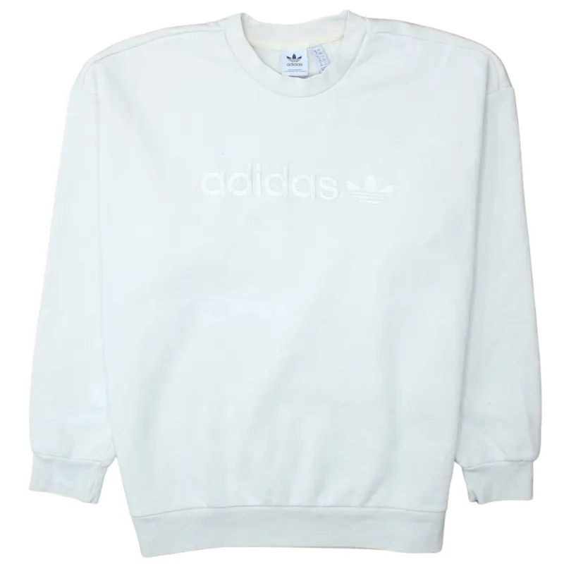 Adidas 90's Spellout Crew Neck Sweatshirt XLarge  Beige Cream sold by Vintage Club