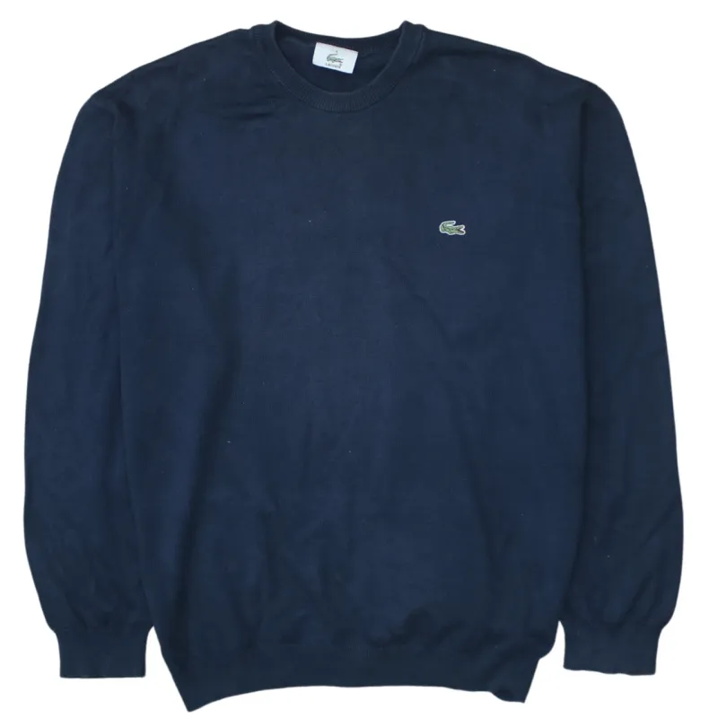 Lacoste 90's Lightweight Crew Neck Sweatshirt Large Navy Blue sold by Vintage Club
