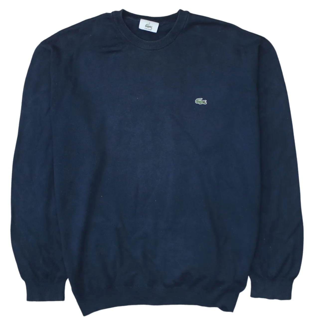 Lacoste 90's Lightweight Crew Neck Sweatshirt Large Navy Blue sold by Vintage Club
